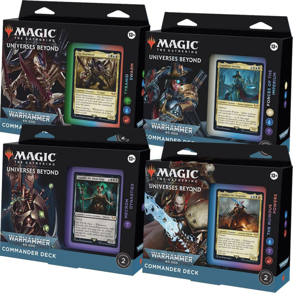 Magic The Gathering Universes Beyond Warhammer 40k Commander Deck Display (4 Decks)