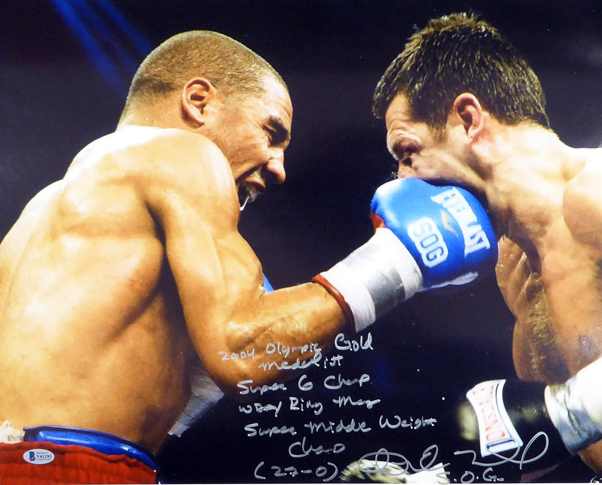 Andre Ward Autographed 16x20 Photo "2004 Olympic Gold Medalist, Super 6 Champ, WBA/Ring Mag Super Middle Weight Champ, 27-0, SOG" Beckett BAS #V61293