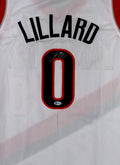 Portland Trail Blazers Damian Lillard Autographed White Jersey (Mark) Beckett BAS #Z54424