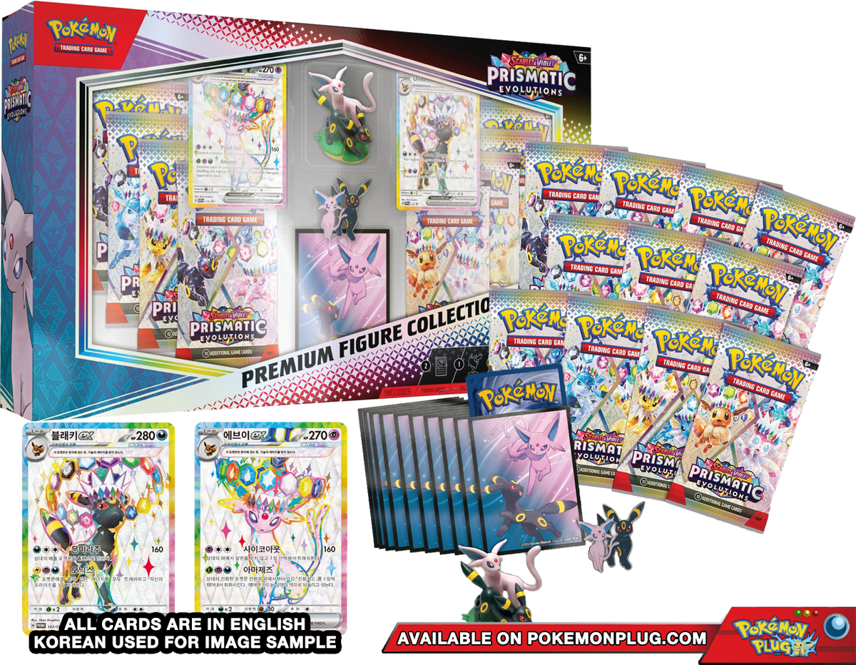 Scarlet & Violet - Prismatic Evolutions - Premium Figure Collection (Factory Sealed Case of 6 Boxes (FREE SHIPPING - DOUBLE BOXED))