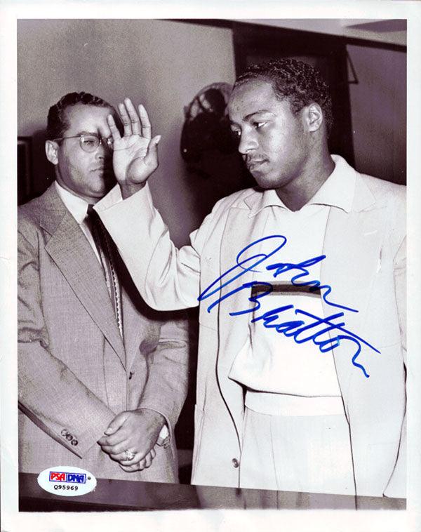 Johnny Bratton Autographed 7x9 Wire Photo PSA/DNA #Q95969