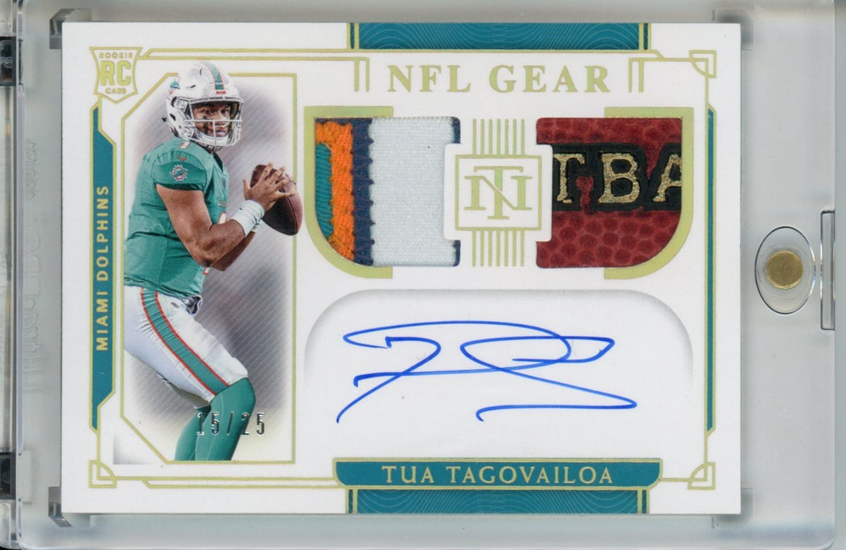 2020 Panini National Treasures Tua Tagovailoa RC NFL Gear Signature Prime /25