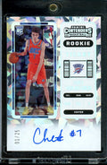 2022/23 Panini Contenders Chet Holmgren Rookie Ticket Cracked Ice Auto /25 Thunder