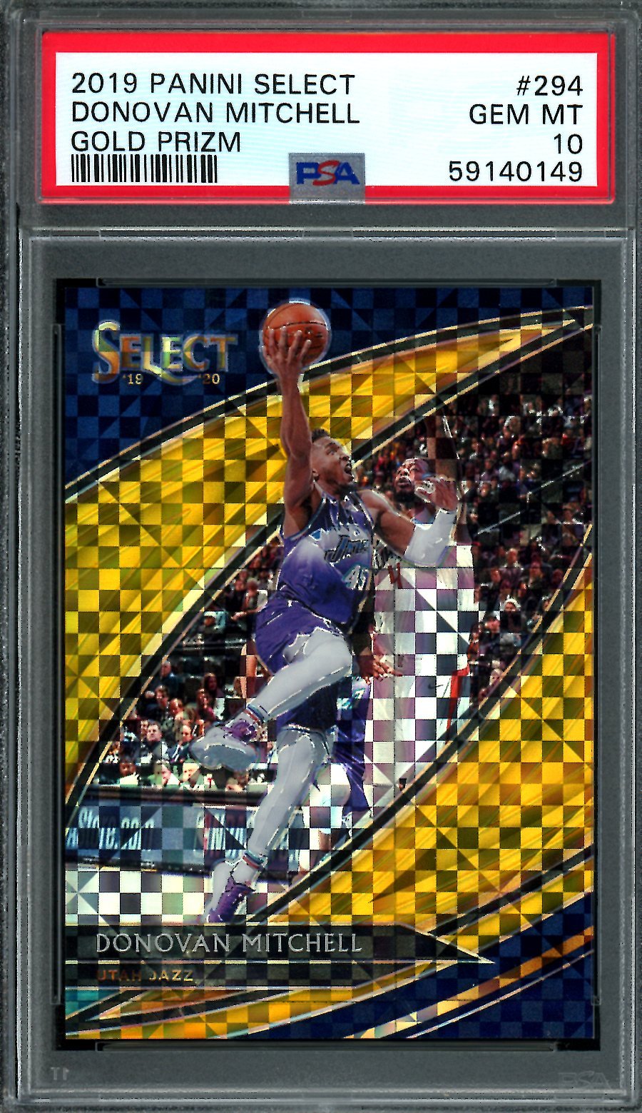 2019/20 Panini Select Donovan Mitchell Courtside Gold /10 PSA 10 Cavaliers