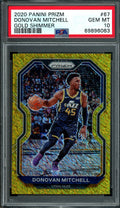 2020/21 Panini Prizm Donovan Mitchell Gold Shimmer /10 PSA 10 Cavaliers