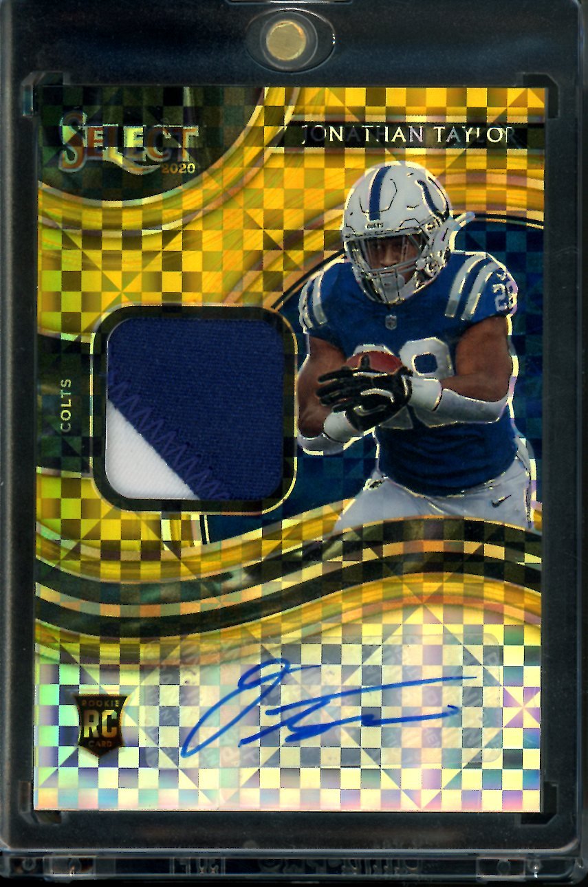 2020 Panini Select Jonathan Taylor Rookie RPA Gold /10 Colts