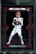 2022 Panini Obsidian Brock Purdy Rookie Red Etch /10 49ers