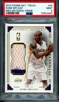 2015/16 National Treasures Kobe Bryant NBA Materials Game Used Patch /25 PSA 9 Lakers