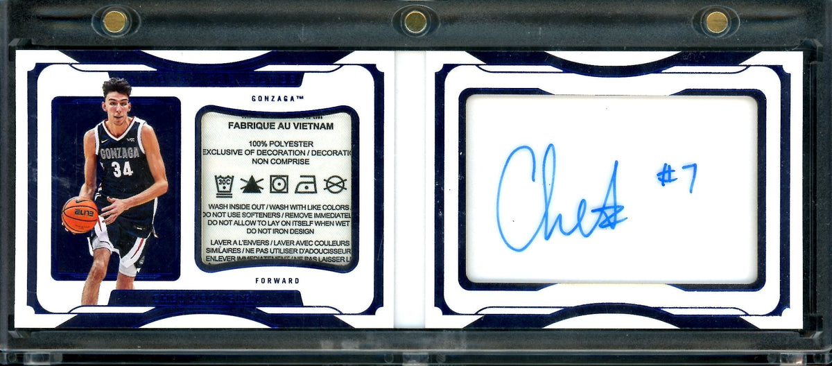 2022/23 Panini National Treasures Collegiate Chet Holmgren Rookie RPA Booklet /5 Laundry Tag Thunder