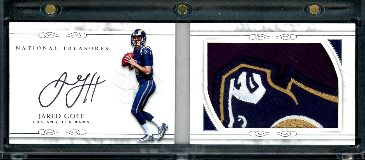 2016 Panini National Treasures Jared Goff Rookie Team Logo Booklet /25 Rams