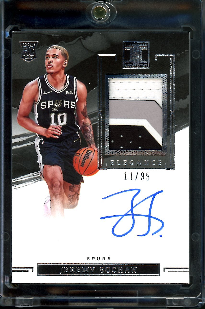 2022/23 Panini Impeccable Jeremy Sochan Rookie Elegance RPA /99 Spurs
