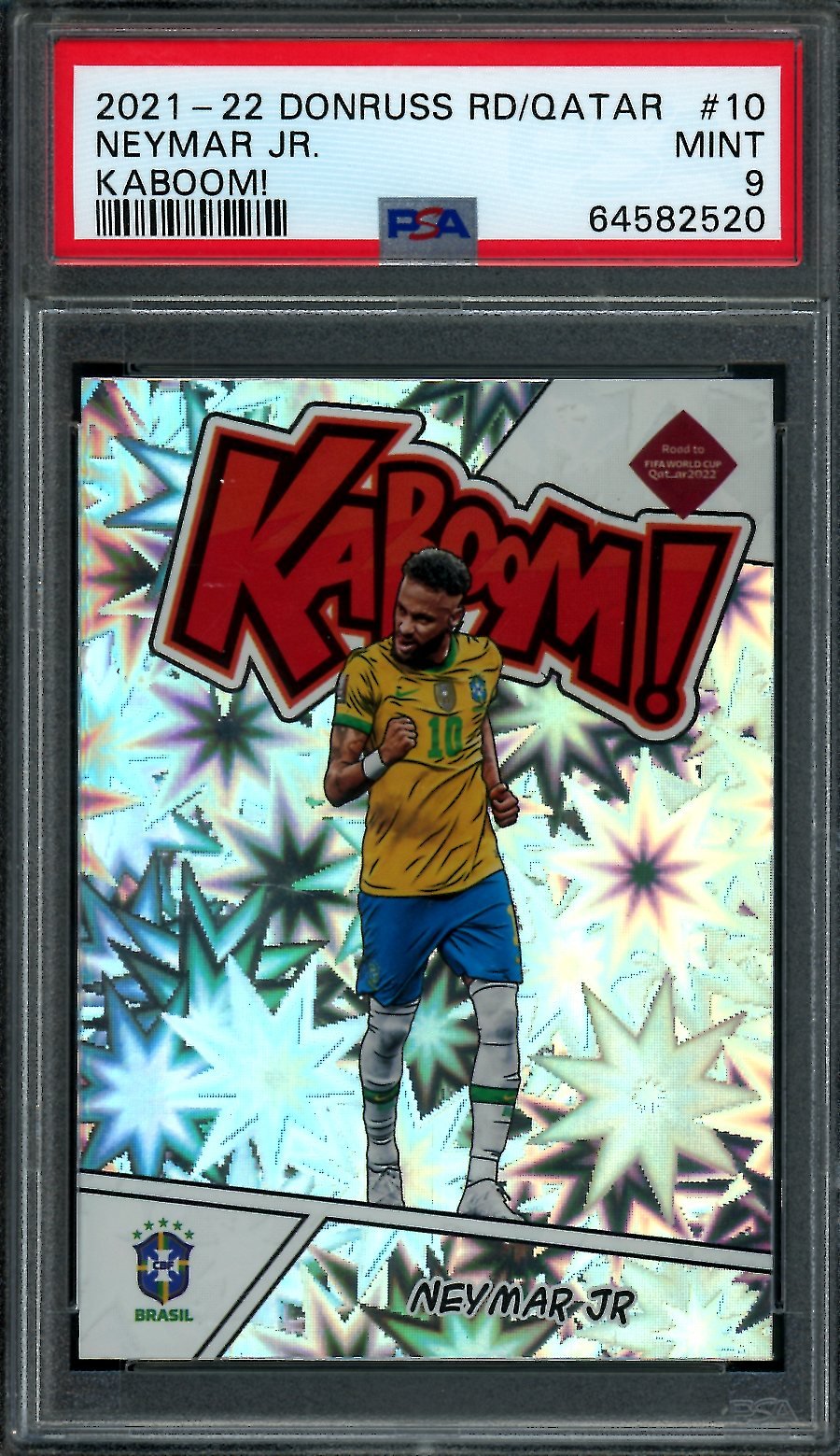 2021/22 Panini Donruss Naymar Jr. Kaboom SSP PSA 9 Brazil