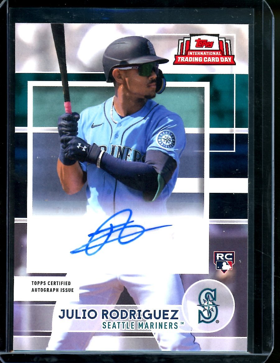 2022 Topps International Trading Card Day Julio Rodriguez Rookie Auto /150 Mariners
