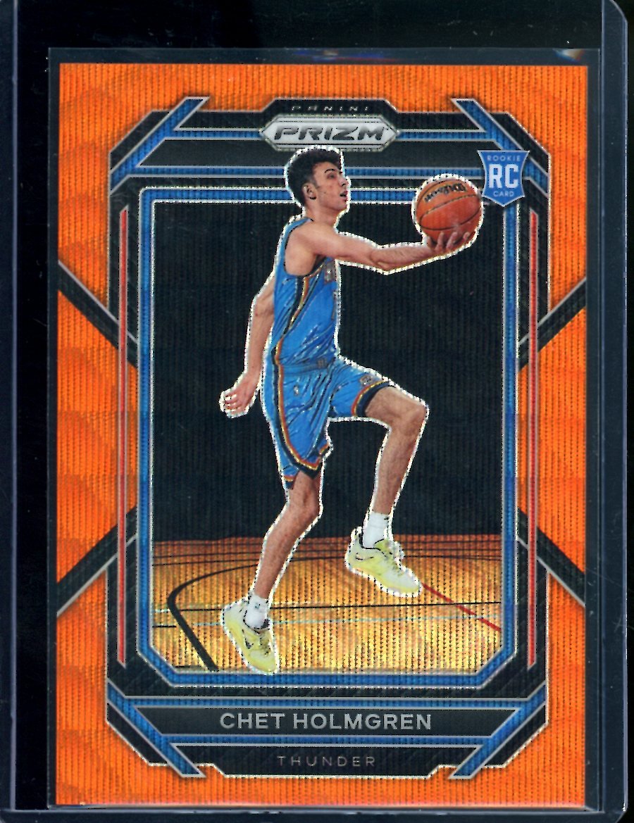 2022-23 Panini Prizm Chet Holmgren Rookie Orange Wave /60 Thunder