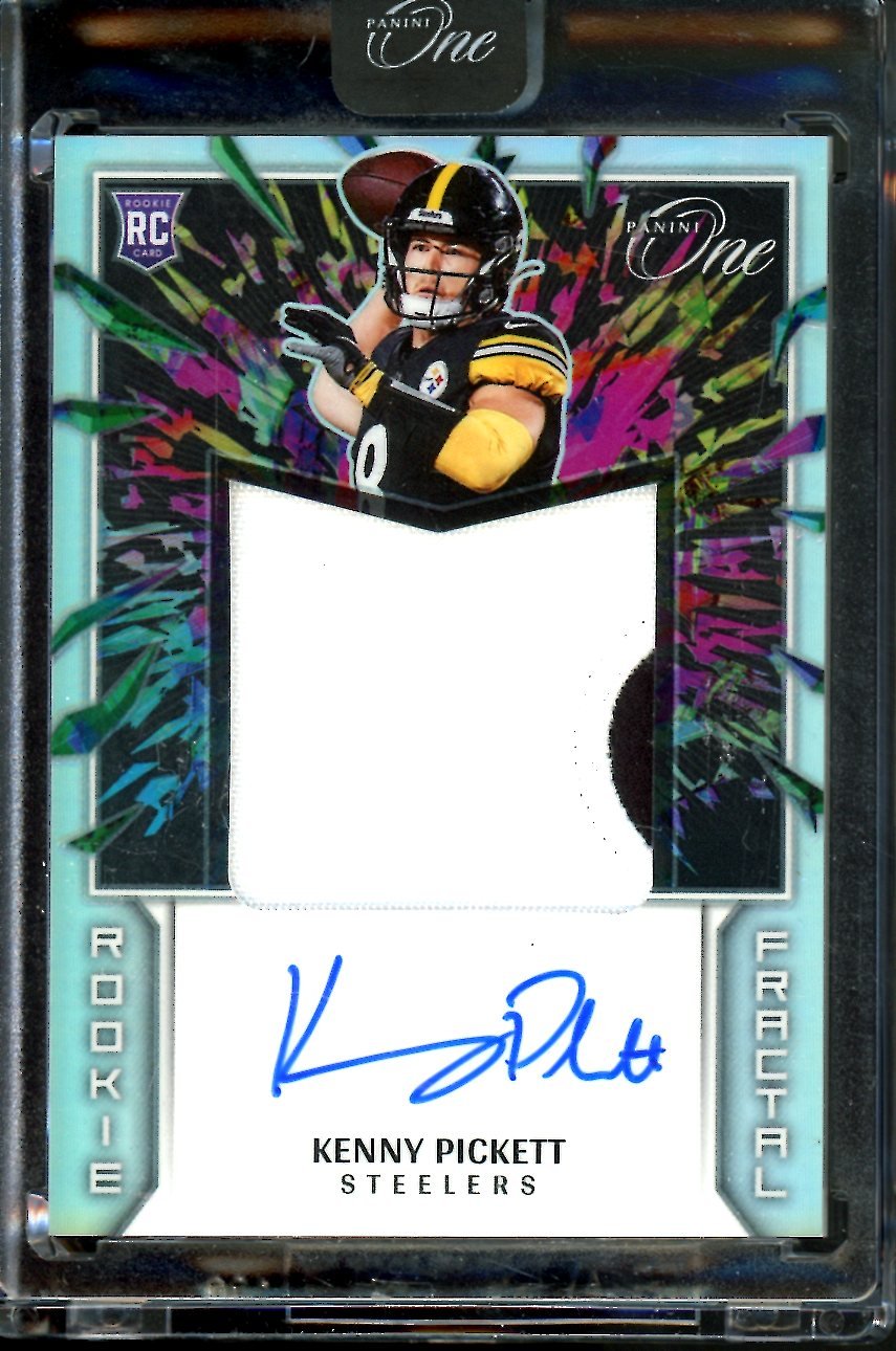 2022 Panini One Kenny Pickett Rookie Fractal RPA /50 Steelers