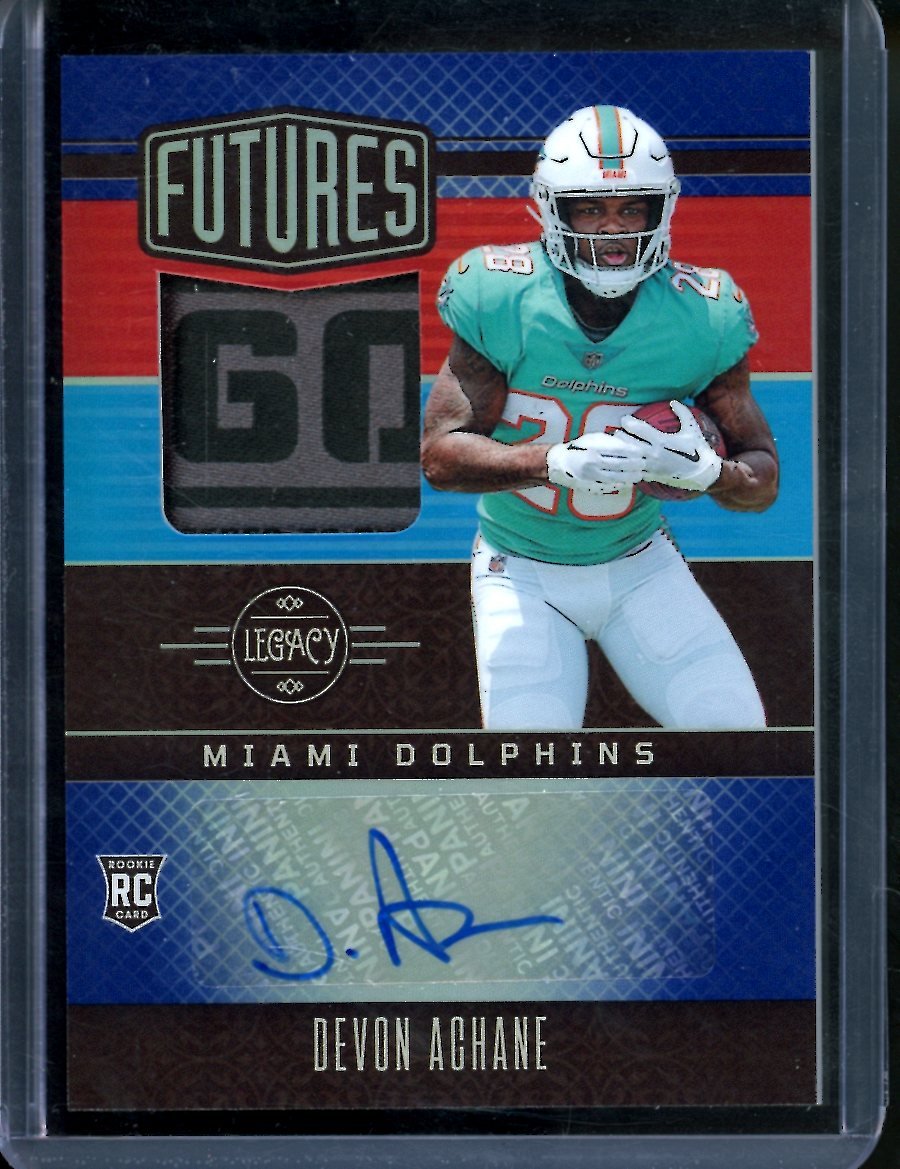 2023 Panini Legacy Devon Achane Rookie RPA Blue /25 Dolphins