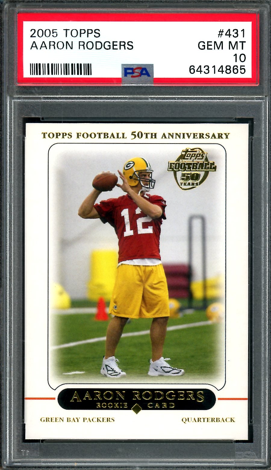 2005 Topps Aaron Rodgers Rookie PSA 10 Packers
