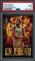 2022/23 Panini Select Luka Doncic En Fuego Gold /10 PSA 9 Mavericks