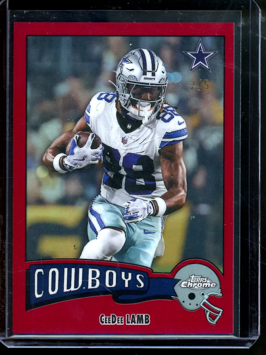 2025 Topps Chrome CeeDee Lamb 1975 Red Refractor /5 Cowboys