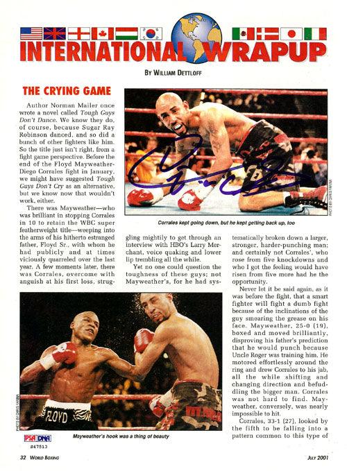 Diego Corrales Autographed Magazine Page Photo PSA/DNA #S47513