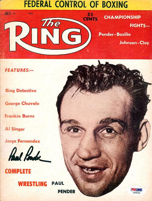 Paul Pender Autographed The Ring Magazine Cover PSA/DNA #S48834