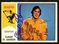 Claude St. Sauveur Autographed 1974-75 WHA O-Pee-Chee Card #62 Vancouver Blazers SKU #151921