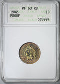 1902 Proof Indian Head Cent 1C ANACS Soapbox PR63RB - TONED!