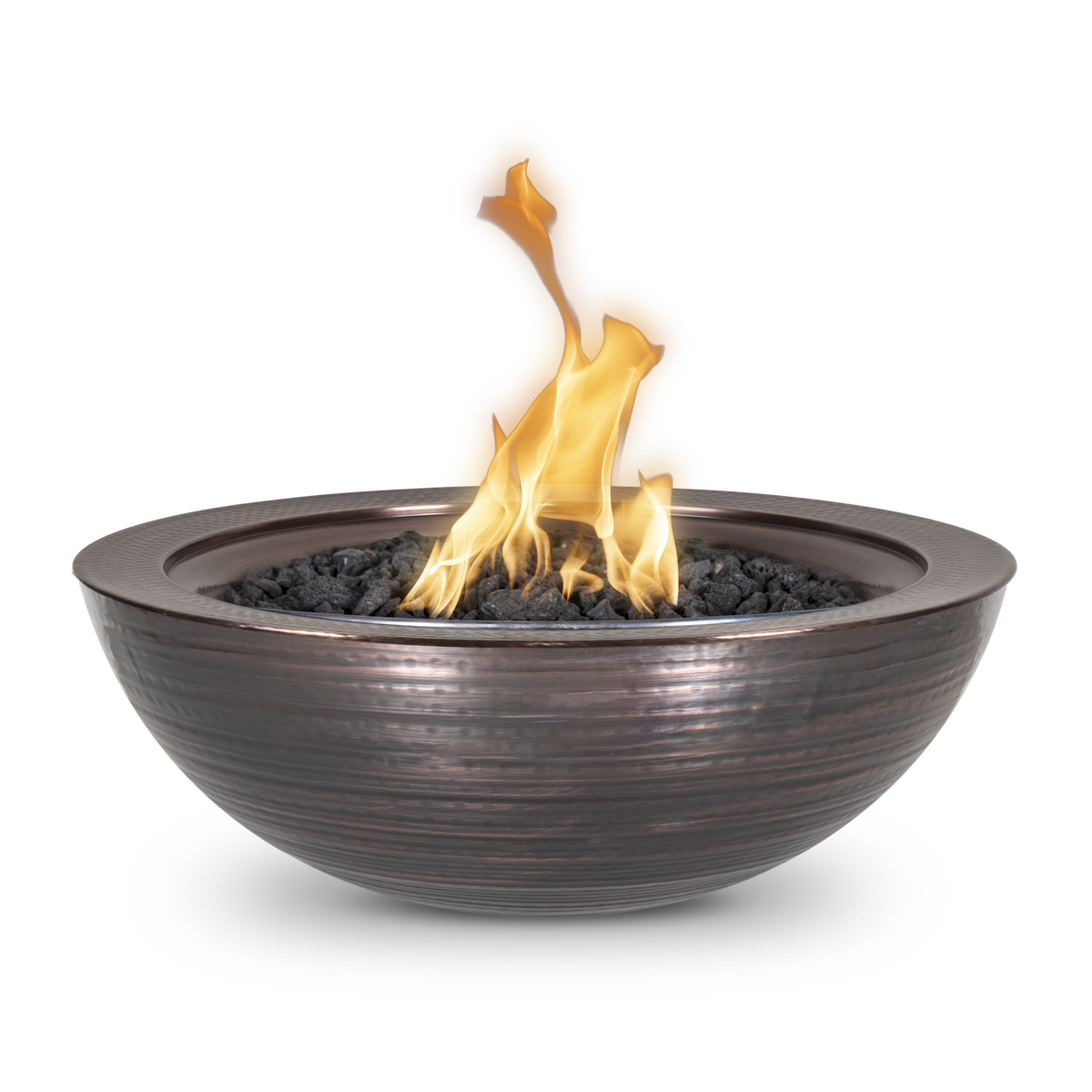 The Outdoor Plus Sedona Fire Bowl - Hammered Copper (Match Lit Ignition)