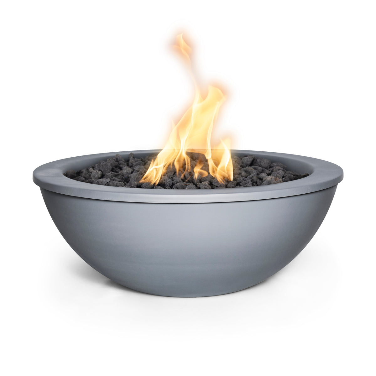 The Outdoor Plus Sedona Fire Bowl - Metal Powder Coat (27" / Match Lit with Flame Sense Ignition (LC Certified) / Gray)