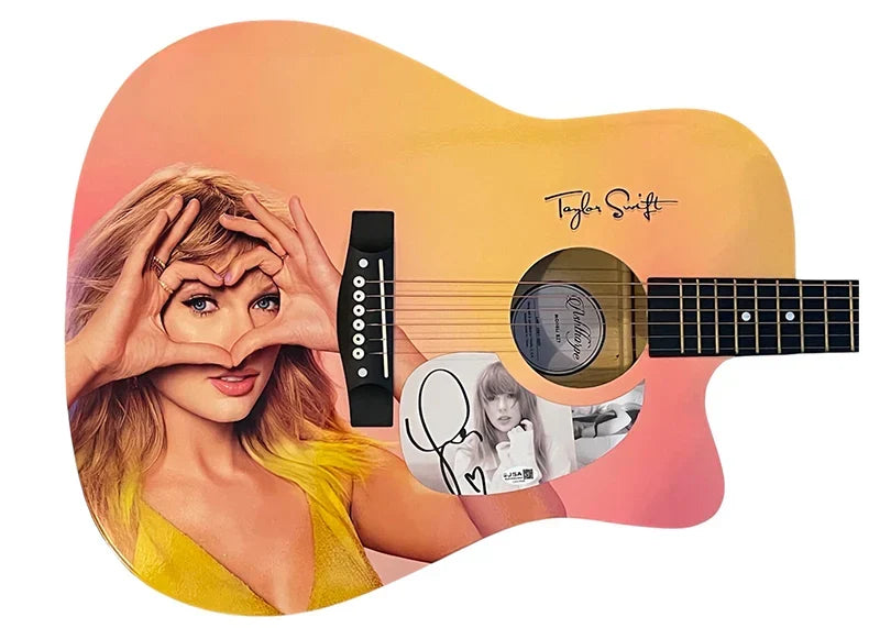 Taylor Swift Signed Acoustic Guitar - Heart Hands (JSA)