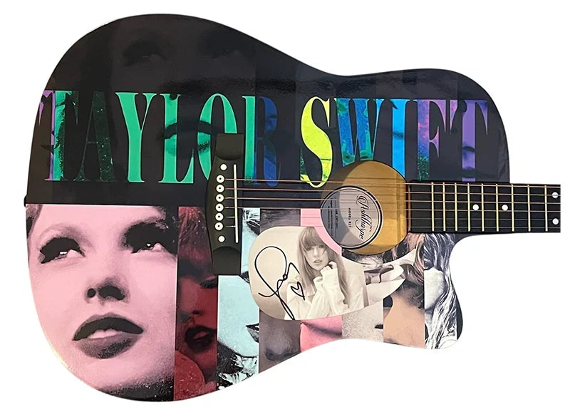 Taylor Swift Signed Acoustic Guitar - Collage (JSA)