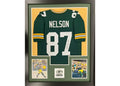 Jordy Nelson Signed Green Bay Framed Jersey 35x44 (JSA)