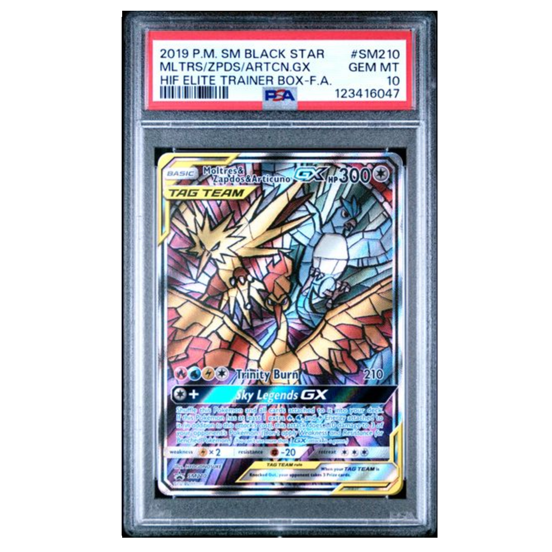 Moltres & Zapdos & Articuno GX Tag Team Promo #SM210 PSA 10