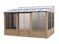 Gazebo Penguin Florence Wall-Mounted Solarium 10' x 16' Polycarbonate Roof (Sand)