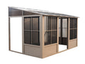 Gazebo Penguin Florence Wall-Mounted Solarium 8' x 12' Polycarbonate Roof (Slate)