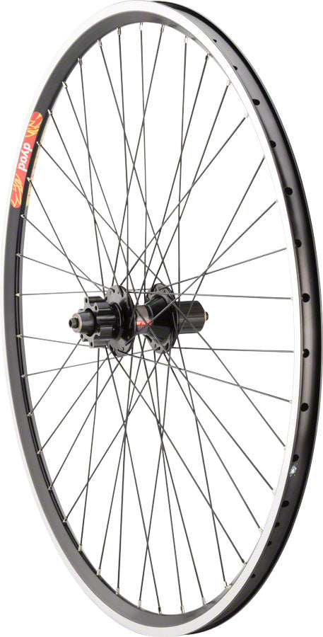 Quality Wheels Tandem Rear Wheel (26" QR x 145mm 6-Bolt DiscRim Brake HG 10 Black Clincher)