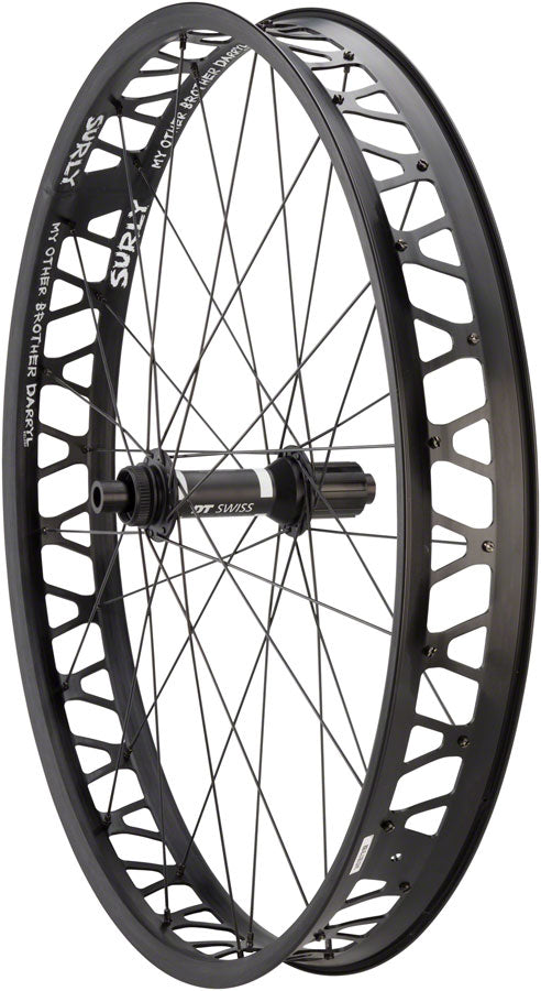 Quality Wheels DT 350 Fat Rear Wheel (26" 197mm x 12mm / Surly Clown Shoe / Competition All Black)