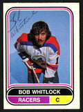 Bob Whitlock Autographed 1975-76 WHA O-Pee-Chee Card #93 Indianapolis Racers SKU #151326