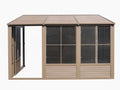 Gazebo Penguin Florence Wall-Mounted Solarium 8' x 12' Metal Roof (Slate)