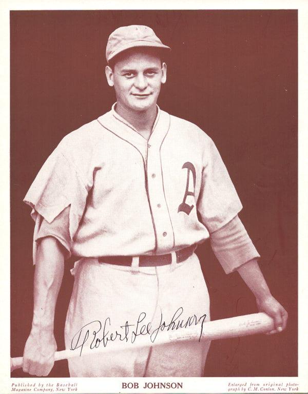 Bob Johnson Autographed M114 Baseball Magazine Page Photo Philadelphia A's PSA/DNA #Z05006