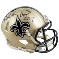 Morten Andersen Signed HOF 2017 Inscription New Orleans Saints Speed Mini Football Helmet (JSA)