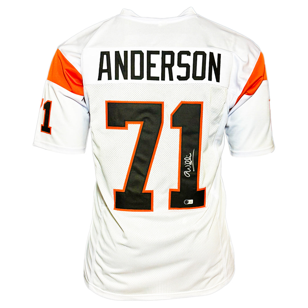 Willie Anderson Signed Cincinnati White Football Jersey (Beckett)