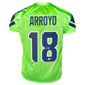 Elijah Arroyo Signed Seattle Green Game Style Football Jersey (JSA)