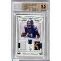 2015 Panini National Treasures Rookie Dual Materials Emerald Stefon Diggs #35 BGS 9.5