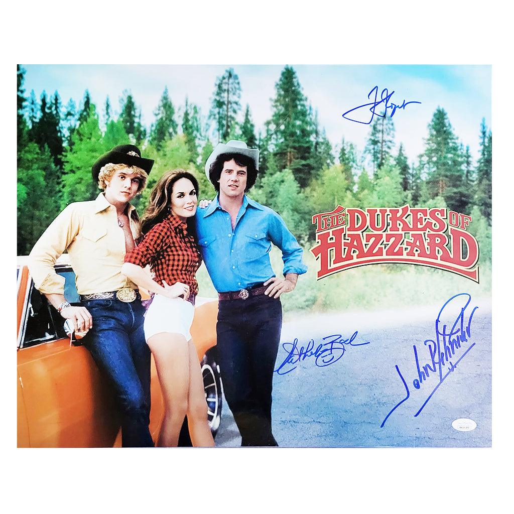 Bach, Schneider, Wopat Signed Dukes of Hazzard 16x20 Photo Pose 1 (JSA)