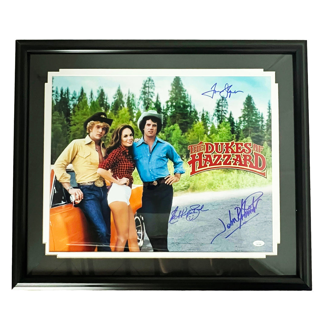 Dukes of Hazzard Signed Pose 1 16x20 Framed Photo (JSA)