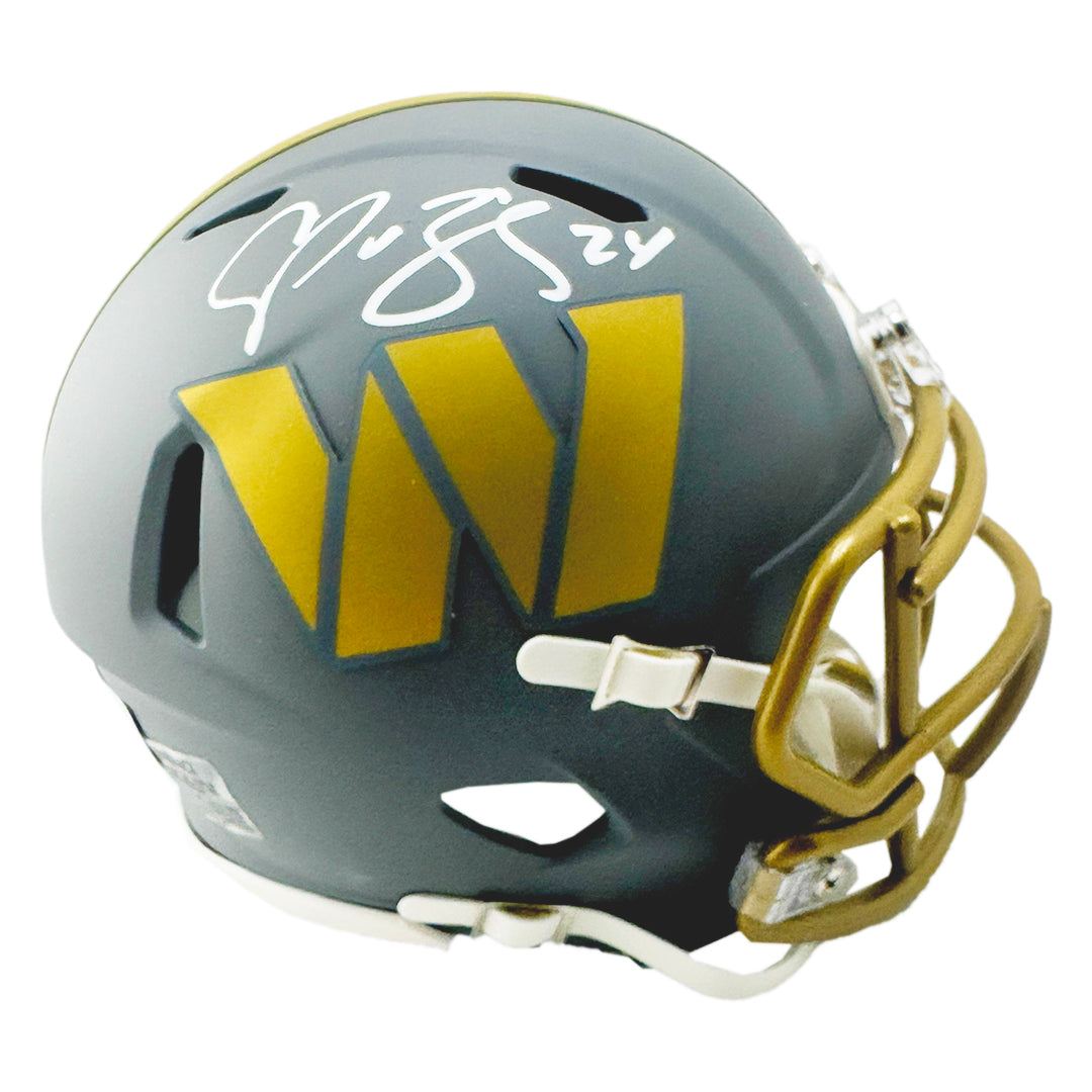 Champ Bailey Signed Washington Commanders Slate Alternate Speed Mini Football Helmet (Beckett)