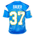 Hank Bauer Signed Los Angeles Light Blue Football Jersey (JSA)