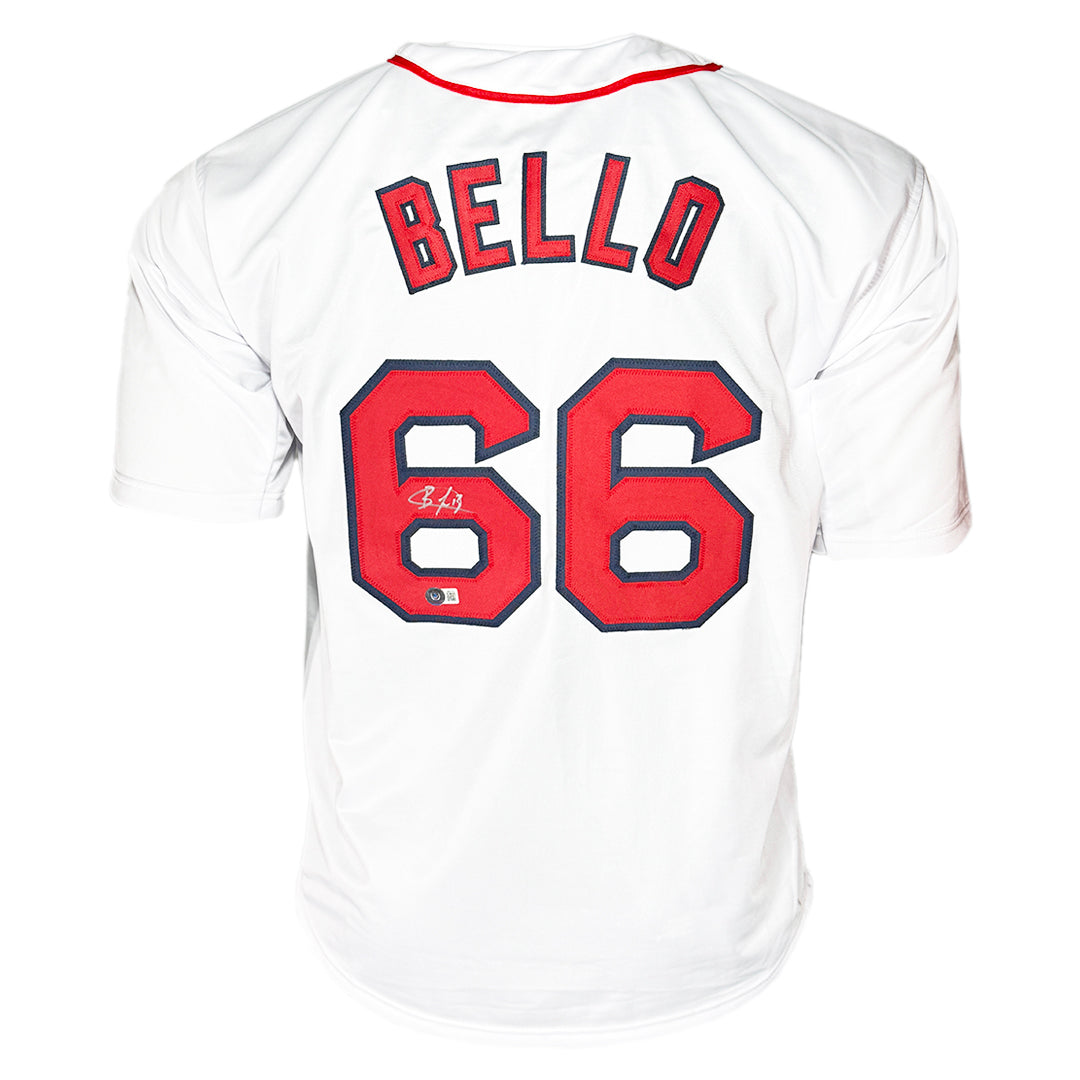 Brayan Bello Signed Boston White Baseball Jersey Silver Ink (Beckett)