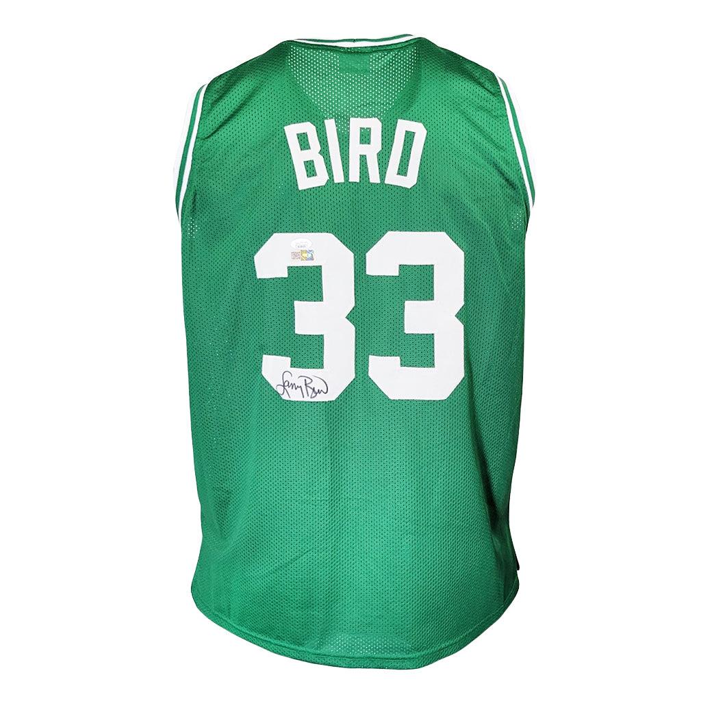 Larry Bird Signed Boston Green Basketball Jersey (PSA)
